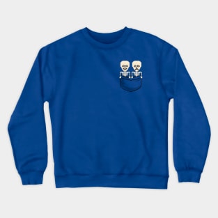 Pixel Pocket Comedy and Tragedy Skeletons Crewneck Sweatshirt